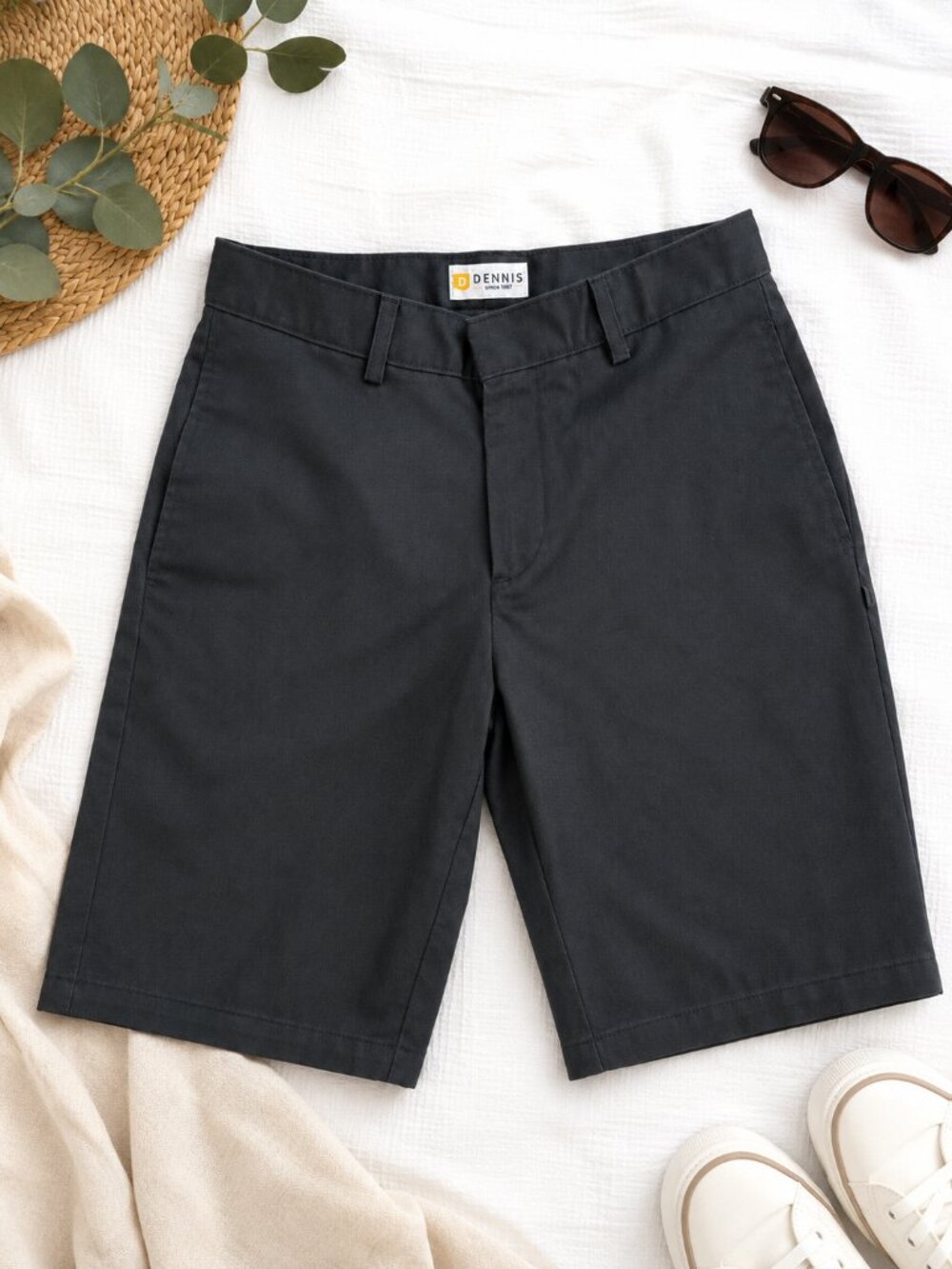 Dennis Men's Size 29 Black Chino Work Uniform Dress Shorts